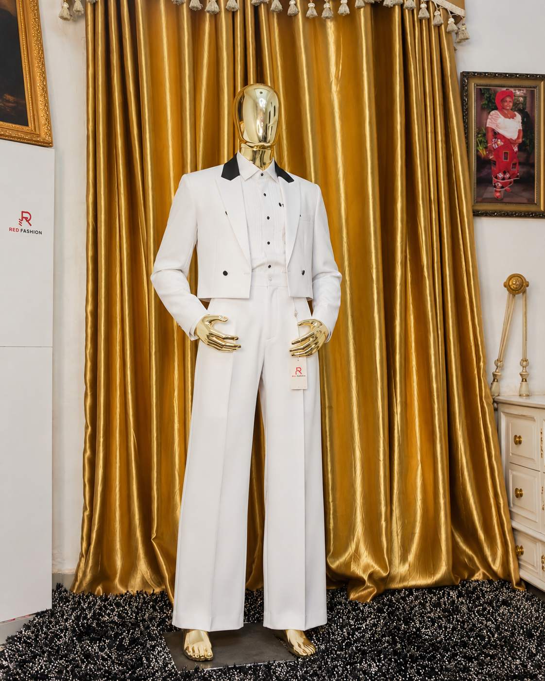 Red Fashion white men suit